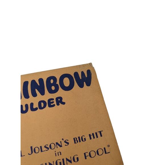 1928 Theres A Rainbow Round My Shoulder Piano Sheet Music Al Jolson - Picture 10 of 11